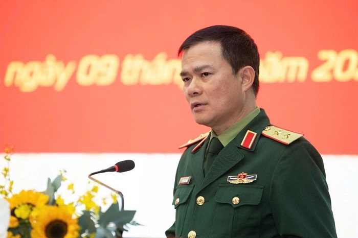 rung tướng Tào Đức Thắng, Chủ tịch kiêm Tổng giám đốc Tập đoàn Viettel phát biểu tại hội nghị.