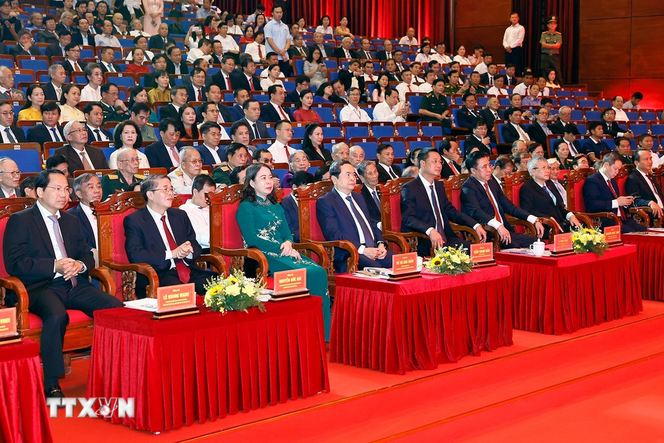 Chủ tịch Quốc hội Trần Thanh Mẫn và các đại biểu dự Lễ kỷ niệm