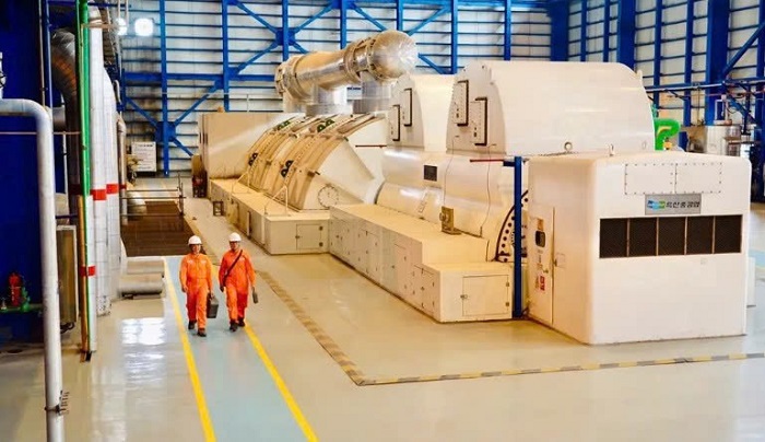 Khu vực tua bin tổ máy số 1 Nhà máy Nhiệt điện Mông Dương.