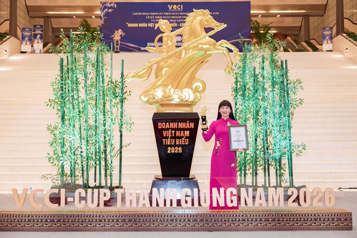 Chủ tịch Yến sào Khánh Hòa nhận danh hiệu “Doanh nhân Việt Nam tiêu biểu - Cúp Thánh Gióng năm 2026"