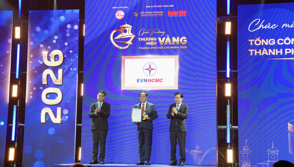 EVNHCMC lần thứ ba đạt giải Thương hiệu Vàng TP Hồ Chí Minh