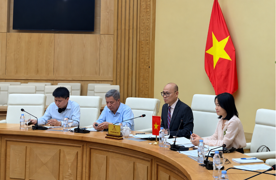 Thứ trưởng Lương Hoàng Thái phát biểu tại buổi làm việc