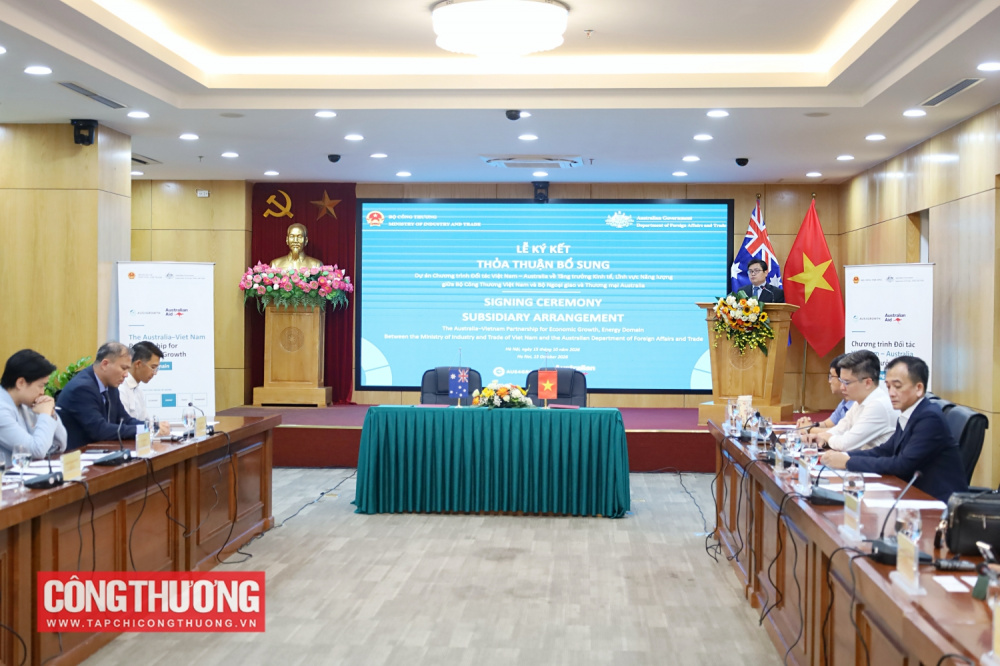 Việt Nam và Australia ký kết Thỏa thuận bổ sung triển khai Dự án Aus4Growth lĩnh vực Năng lượng