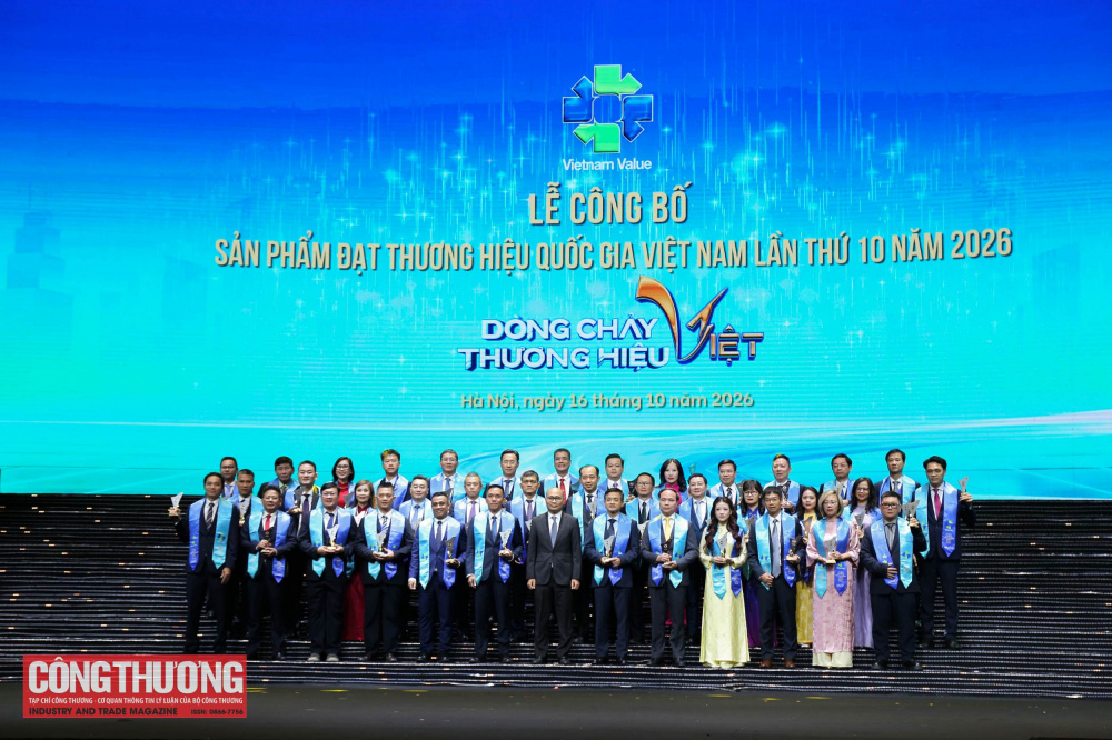 Lễ công bố sản phẩm đạt Thương hiệu quốc gia Việt Nam lần thứ 10 năm 2026
