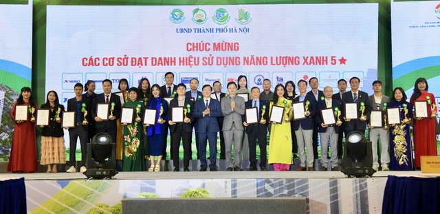 Các cơ sở, công trình được vinh danh tại Lễ trao danh hiệu sử dụng năng lượng xanh thành phố Hà Nội năm 2025