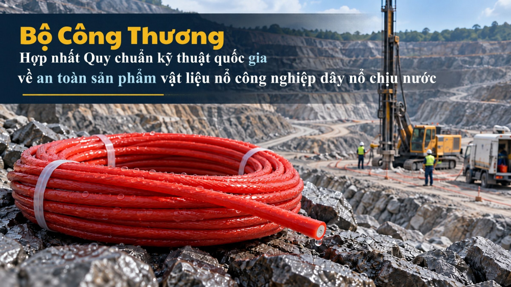 Bộ Công Thương hợp nhất Quy chuẩn kỹ thuật quốc gia về an toàn sản phẩm vật liệu nổ công nghiệp và dây nổ chịu nước
