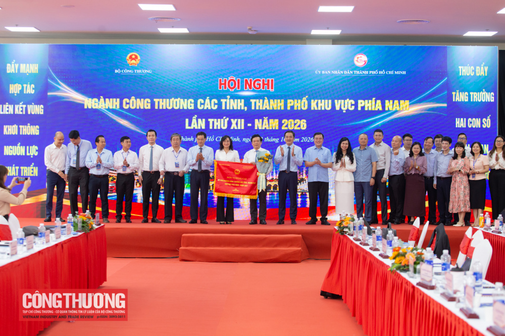 Hội nghị ngành Công Thương các tỉnh, thành phố khu vực phía Nam lần thứ XII - năm 2026 tập trung đánh giá tình hình hoạt động của ngành, trao đổi những khó khăn, vướng mắc và đề xuất giải pháp phát triển công nghiệp, thương mại trong thời gian tới.