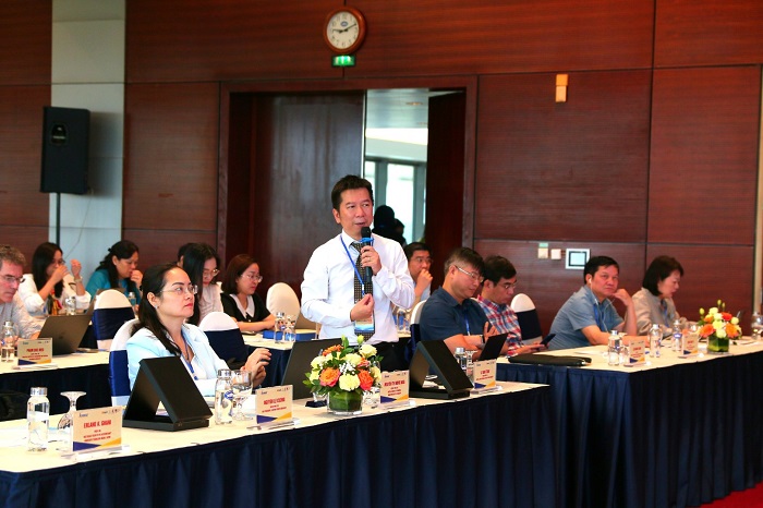 PGS.TS. Lê Anh Tuấn - Trưởng khoa Quản trị kinh doanh, Trường Đại học Điện lực chủ trì phần thảo luận tại Hội thảo.