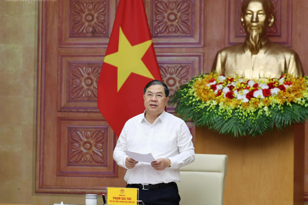 Phó Thủ tướng Thường trực Phạm Gia Túc nhấn mạnh, hoàn thiện quy hoạch phải góp phần khai thông nguồn lực đất đai, tài nguyên cho phát triển kinh tế-xã hội - Ảnh: chinhphu.vn/Phương Nguyên