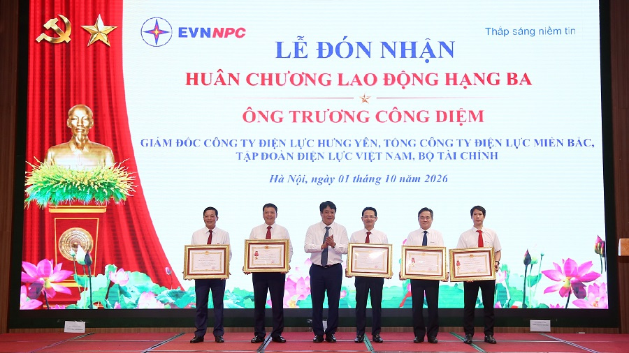 EVNNPC đón nhận Cờ thi đua của Chính phủ