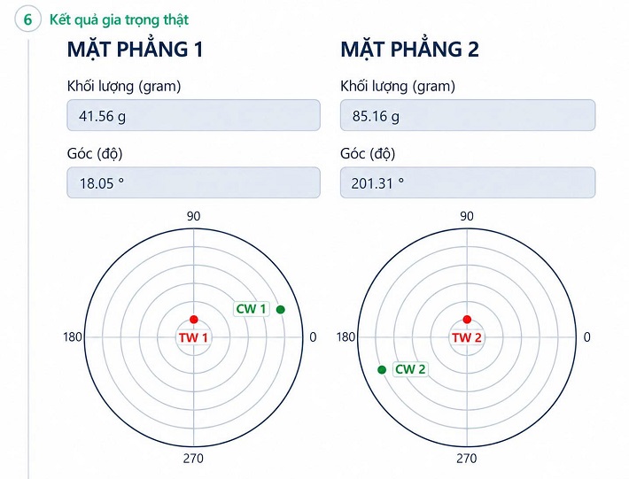 phần mềm hỗ trợ cân bằng động thiết bị quay 