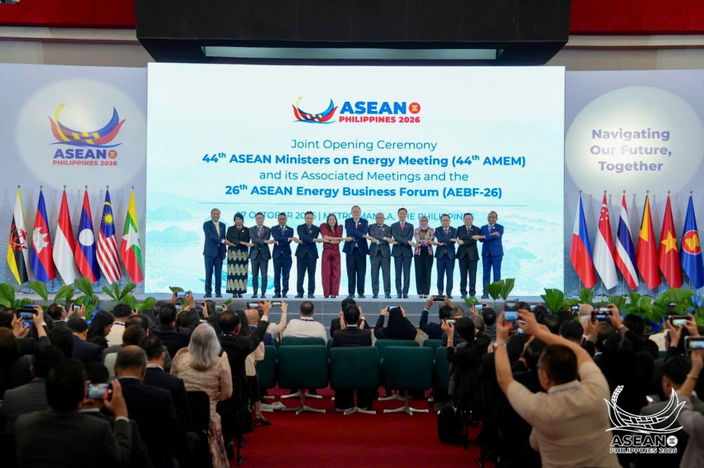 Các đại biểu chụp ảnh chung tại Hội nghị Bộ trưởng Năng lượng ASEAN lần thứ 44. Ảnh: BTC
