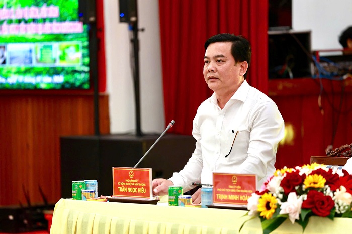 Ông Trần Ngọc Hiếu - Phó Giám đốc Sở Nông nghiệp và Môi trường phát biểu 