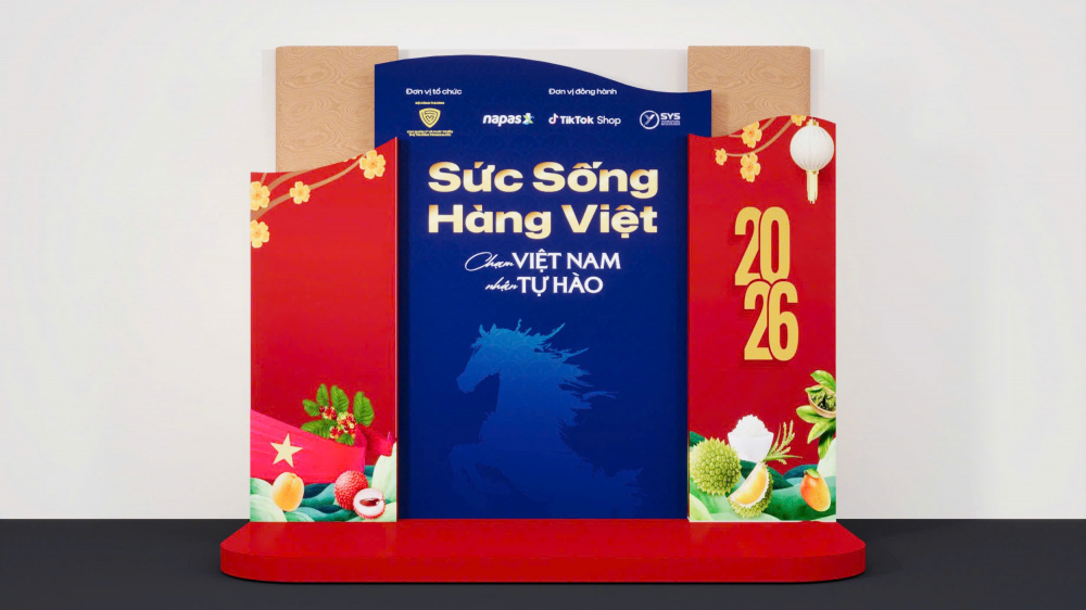 Không gian trưng bày, livestream "Sức sống Hàng Việt" được tổ chức định kỳ 2 tuần/lần trong cả năm 2026