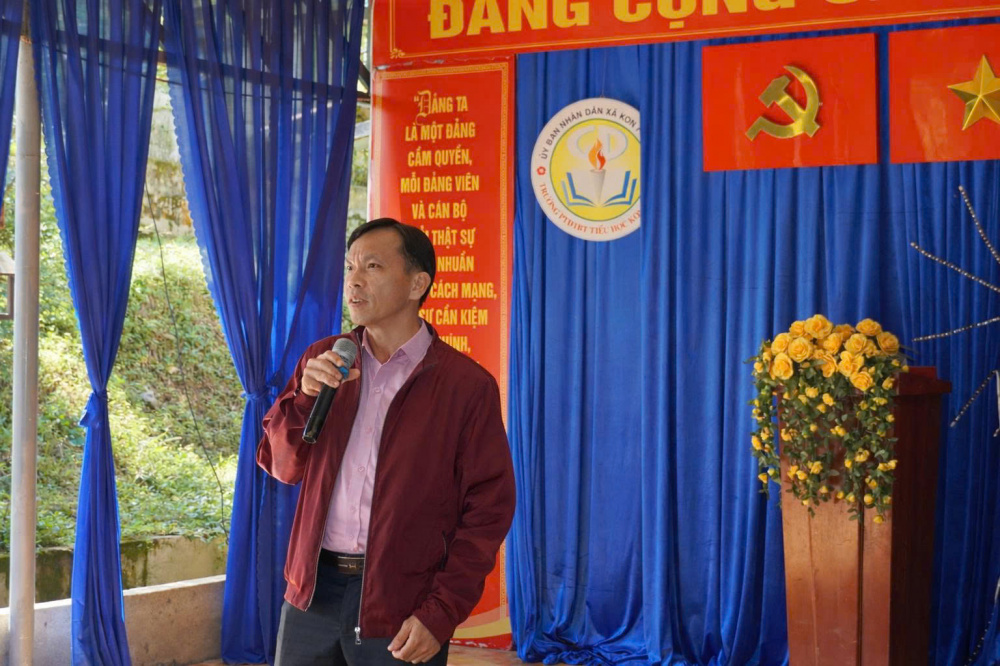 Ông Nguyễn Hữu Khôi - Phó Chủ tịch công đoàn CSO phát biểu tại chương trình Tết ấm vùng cao năm 2026.