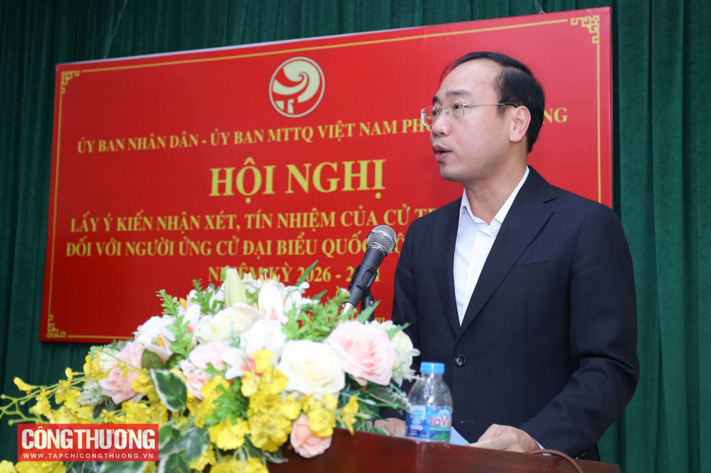 Cử tri nơi cư trú nhất trí 100% giới thiệu Quyền Bộ trưởng Bộ Công Thương Lê Mạnh Hùng ứng cử đại biểu Quốc hội khóa XVI