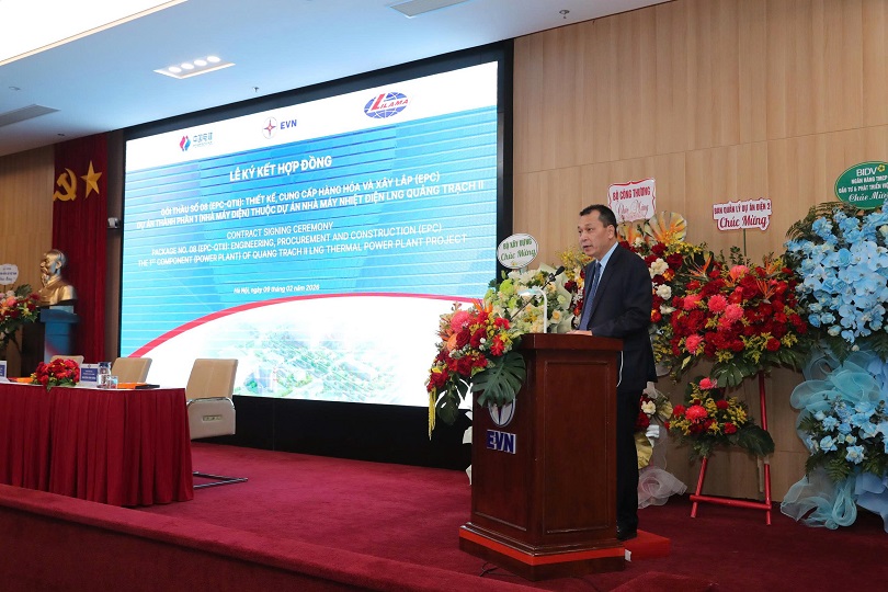 EVN ký hợp đồng EPC cho Dự án Nhà máy Nhiệt điện LNG Quảng Trạch II