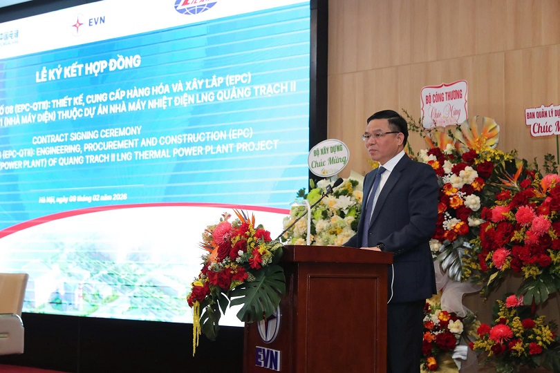 EVN ký hợp đồng EPC cho Dự án Nhà máy Nhiệt điện LNG Quảng Trạch II