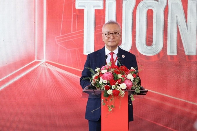 Ông Kaneda Hiroki, Tổng Giám đốc Công ty Cổ phần Acecook Việt Nam, cho biết nhà máy tại Vĩnh Long là dự án có quy mô lớn nhất của Acecook tại Việt Nam