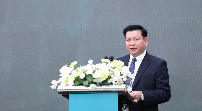 PGS.TS Đinh Văn Châu - Hiệu trưởng Trường đại học Điện lực phát biểu.