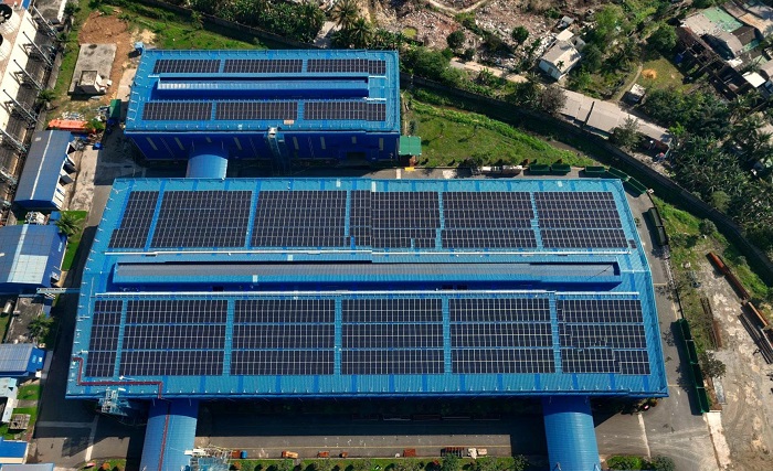 Hòa phát Hệ thống điện mặt trời áp mái phân kỳ 2 dự kiến tạo ra khoảng 32,8 triệu KWh điện sạch/năm.