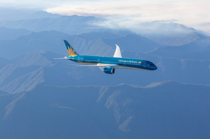 Vietnam Airlines tiếp tục góp mặt trong nhóm hãng hàng không dịch vụ đầy đủ tốt nhất thế giới theo đánh giá của AirlineRatings. com. Ảnh VNA