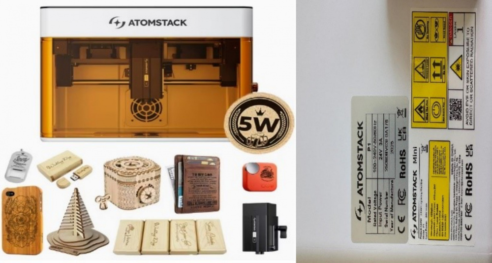 Máy khắc/ cắt laser để bàn thuộc diện thu hồi tại Đức