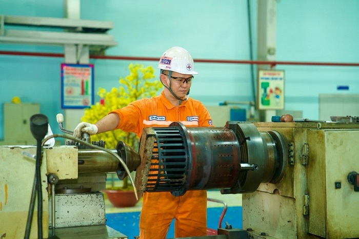 Công tác gia công vật tư dự phòng phục vụ bảo dưỡng, sửa chữa thiết bị năm 2026