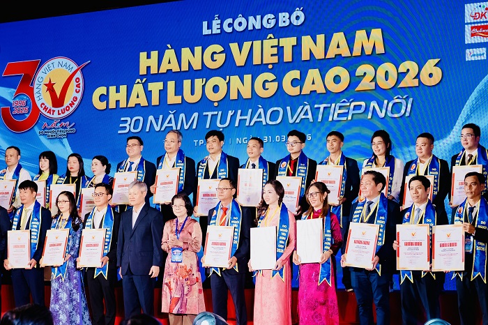 Các doanh nghiệp tiêu biểu nhận chứng nhận Hàng Việt Nam Chất lượng cao 2026