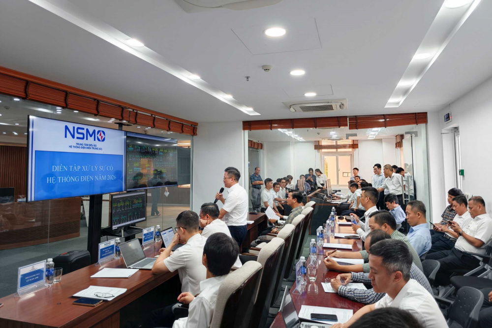 Trung tâm Điều độ Hệ thống điện miền Trung (CSO) đã tổ chức diễn tập xử lý sự cố hệ thống điện