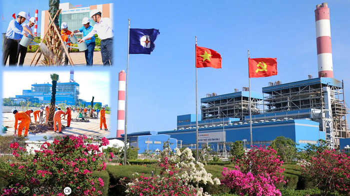 Tiết kiệm năng lượng Công ty Nhiệt điện Vĩnh Tân với không gian xanh, sạch, đẹp