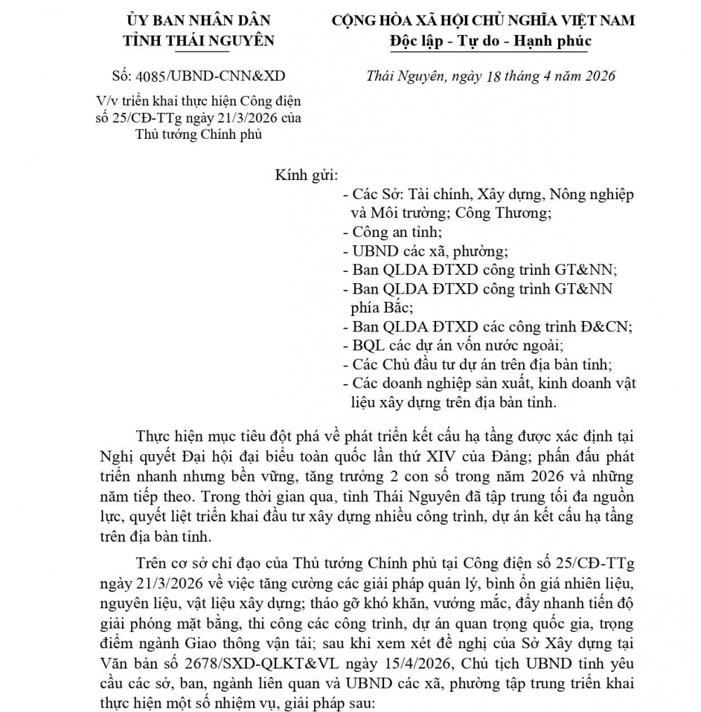 Công điện số 25/CĐ-TTg