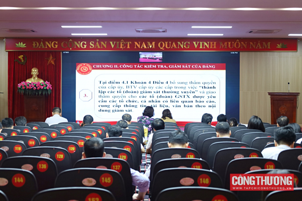 Đảng ủy Bộ Công Thương tham dự Hội nghị phổ biến, quán triệt và triển khai thực hiện các văn kiện, nghị quyết về công tác kiểm tra, giám sát, kỷ luật của Đảng