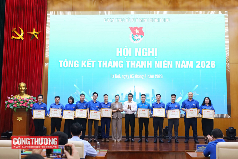 Khen thưởng cho 25 đơn vị đạt thành tích xuất sắc trong triển khai Tháng Thanh niên năm 2026