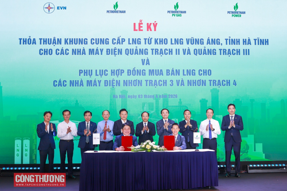 lễ ký kết cung cấp LNG cho nhà máy điện