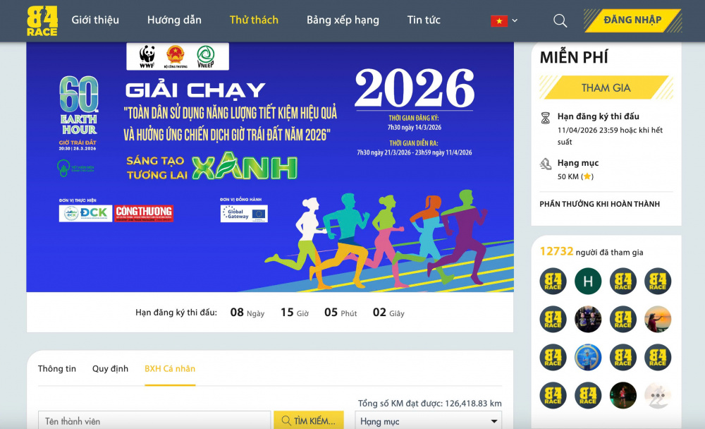 Giải chạy trực tuyến đã thu hút hơn 12.700 vận động viên trên cả nước tham gia