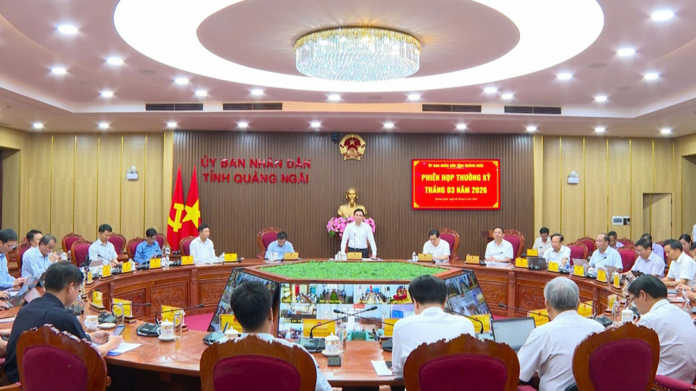 Chủ tịch UBND tỉnh Nguyễn Hoàng Giang đã chủ trì phiên họp thường kỳ UBND tỉnh tháng 3/2026 nhằm đánh giá tình hình thực hiện nhiệm vụ phát triển kinh tế - xã hội, quốc phòng, an ninh tháng 3 và quý I năm 2026