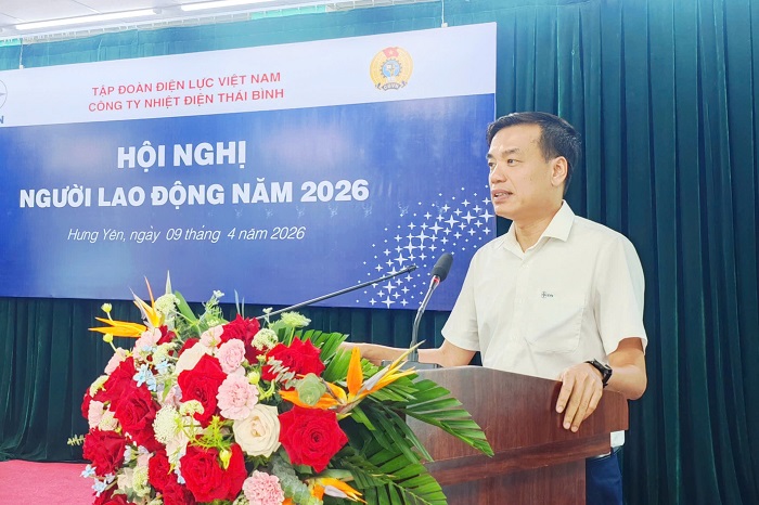 Đồng chí Uông Quang Huy – Phó Chủ tịch Công đoàn ĐLVN phát biểu tại Hội nghị