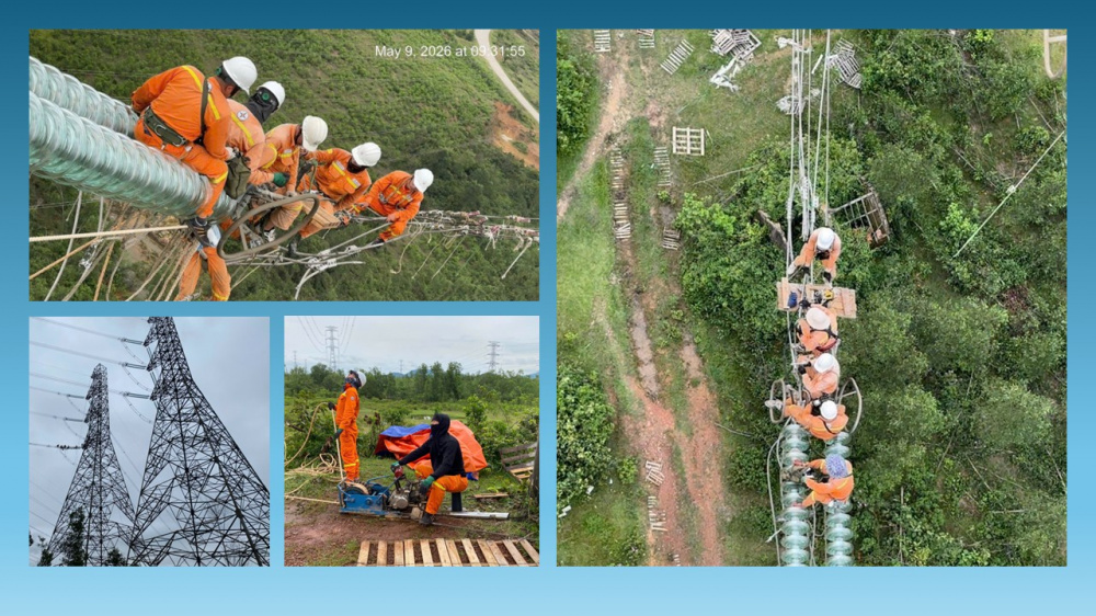 Hoàn thành thay thế cách điện đoạn qua tỉnh Hà Tĩnh, đảm bảo vận hành an toàn đường dây 500kV Bắc – Nam