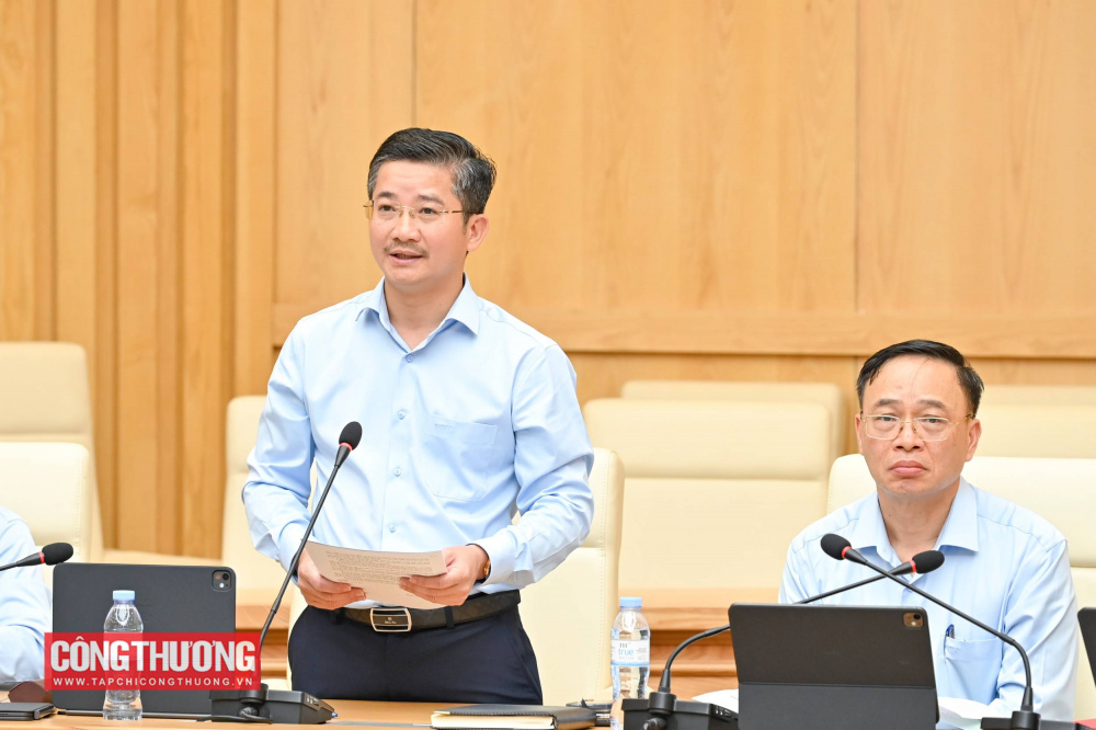 Đại diện Cục Kỹ thuật an toàn và Môi trường Công nghiệp phát biểu tại cuộc họp