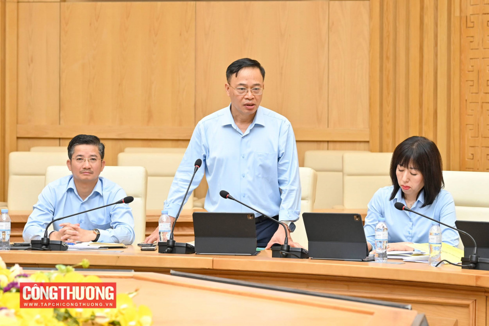 Đại diện Cục Kỹ thuật an toàn và Môi trường Công nghiệp phát biểu tại cuộc họp