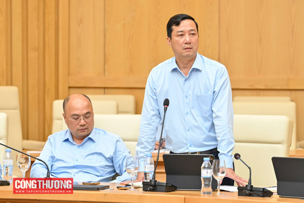 Đại diện lãnh đạo Cục Hóa chất phát biểu tại buổi làm việc