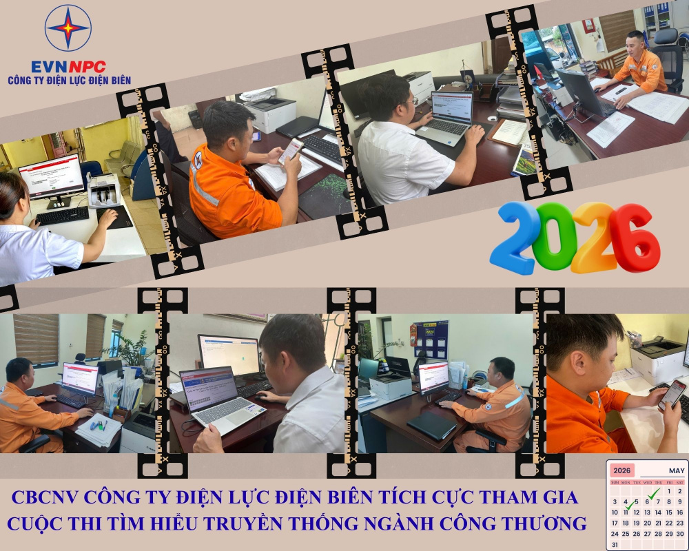  CTĐL ĐIỆN BIÊN: SÔI NỔI HƯỞNG ỨNG CUỘC THI TRỰC TUYẾN "TÌM HIỂU TRUYỀN THỐNG NGÀNH CÔNG THƯƠNG NĂM 2026" 