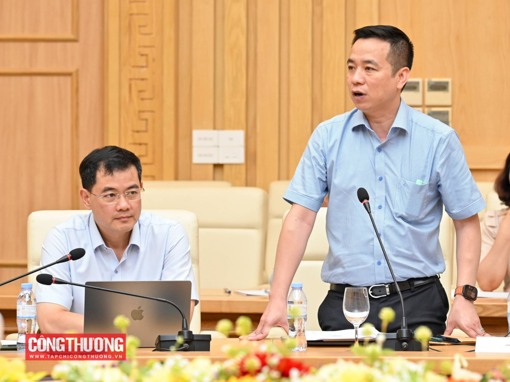 Đại diện các đơn vị phát biểu tại buổi làm việc
