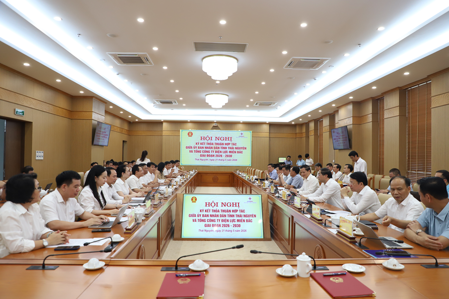 EVNNPC và Thái Nguyên tăng cường hợp tác phát triển hạ tầng điện giai đoạn 2026-2030