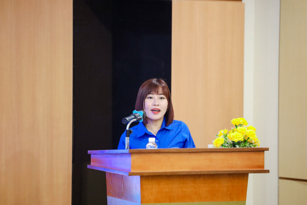 Đ/c Nguyễn Ngọc Tâm – Bí thư Đoàn Thanh niên Bộ Công thương phát biểu tại Hội thảo