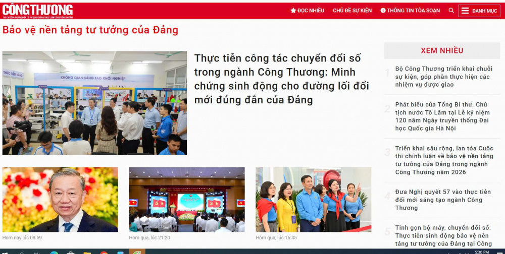 báo chí ngành Công Thương