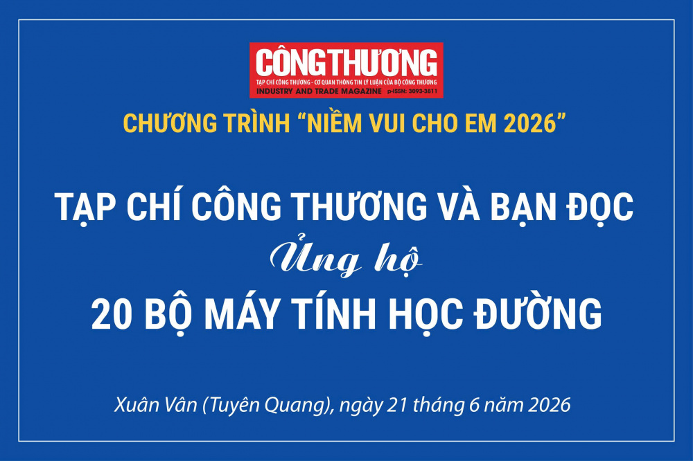 Tạp chí Công Thương trân trọng cảm ơn Trường Tiểu học Xuân Vân đã hỗ trợ triển khai Chương trình. Xin trân trọng cảm ơn các tổ chức, cá nhân và các doanh nghiệp đã đồng hành cùng Chương trình: Công ty TNHH Công nghệ và dịch vụ Hải Huy; Tập đoàn CNCTech; Logistics QT Bắc Giang; Hội Khoa học công nghệ sử dụng năng lượng tiết kiệm và hiệu quả Việt Nam (Vecea); Công ty TNHH Vietnampedia; Công ty Cổ phần Chăn nuôi C.P. Việt Nam;… Tạp chí Công Thương xin đăng tải toàn bộ bản sao kê tài khoản tiếp nhận ủng hộ và danh mục sản phẩm quà tặng từ các nhà hảo tâm. Một lần nữa xin trân trọng cảm ơn các tổ chức, cá nhân đã đồng hành cùng Chương trình.