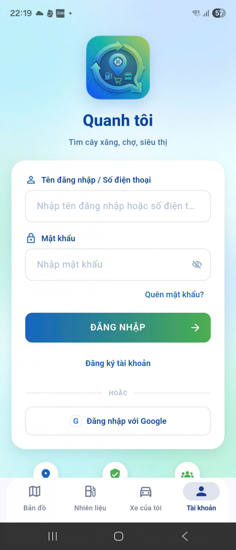 Ứng dụng “Quanh tôi” có trên App Store hoặc Google Play.