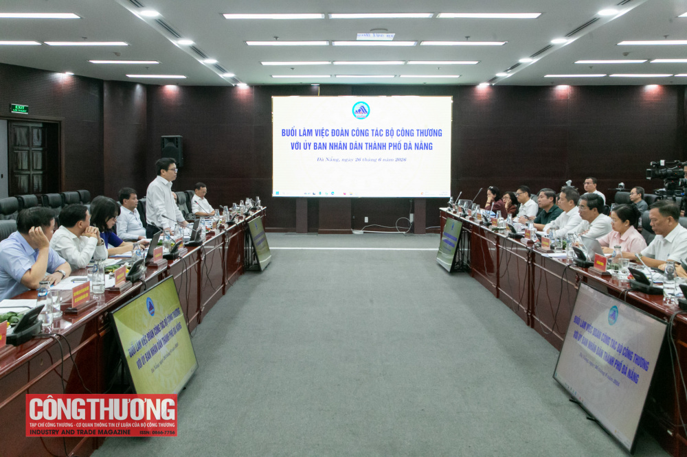 Thứ trưởng Trương Thanh Hoài làm Trưởng đoàn đã có buổi làm việc với UBND thành phố Đà Nẵng về tình hình phát triển công nghiệp và năng lượng.